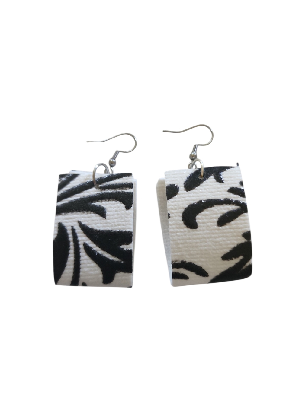 (3)Black and White Patterned Drop Earrings - Women Jewelry